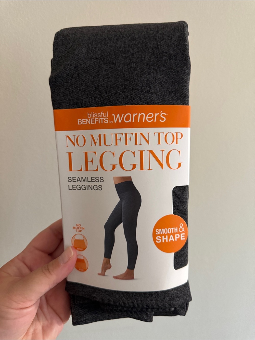 Warner's Charcoal Gray No Muffin Top Seamless Leggings